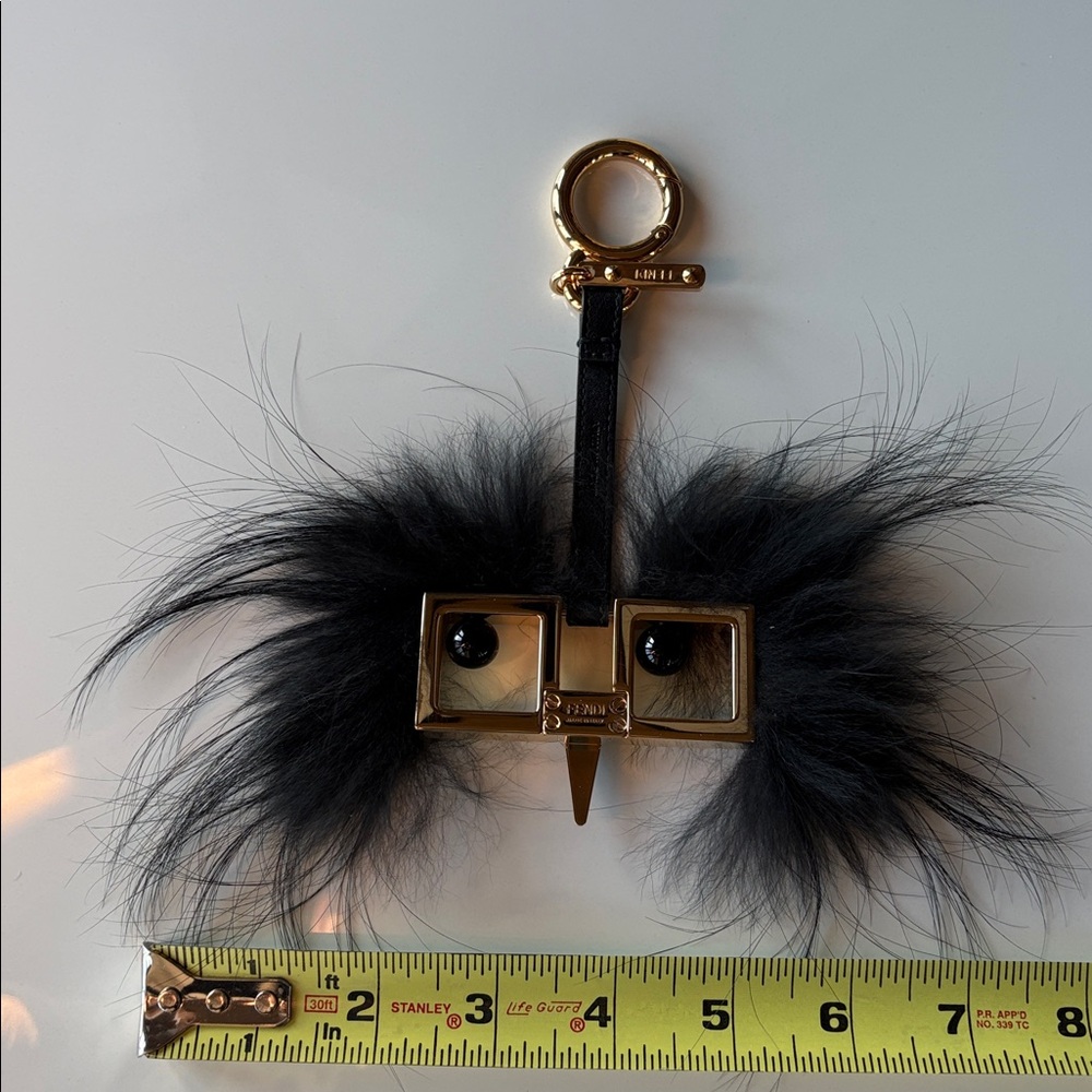 Fendi Black and Gold Monster Bag Charm - Picture 5 of 7